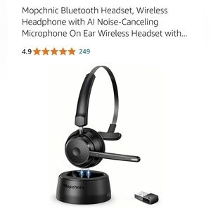Mopchnic Wireless Headset with Microphone